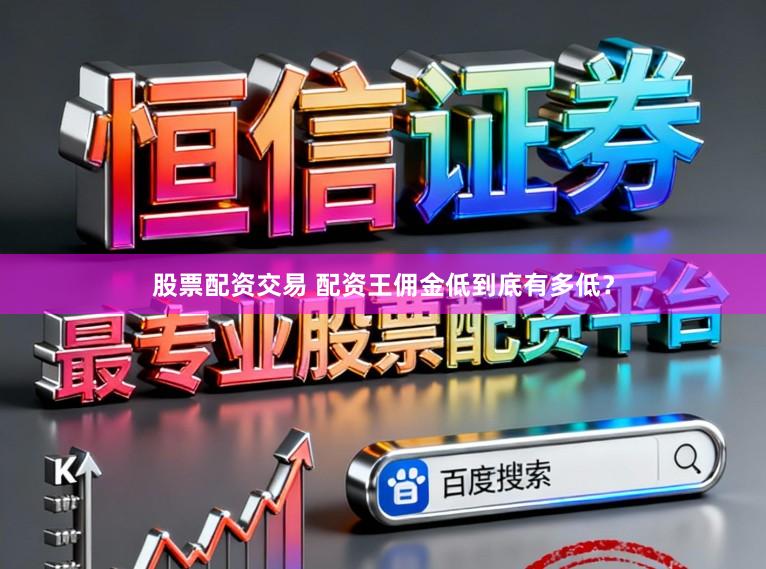股票配资交易 配资王佣金低到底有多低？